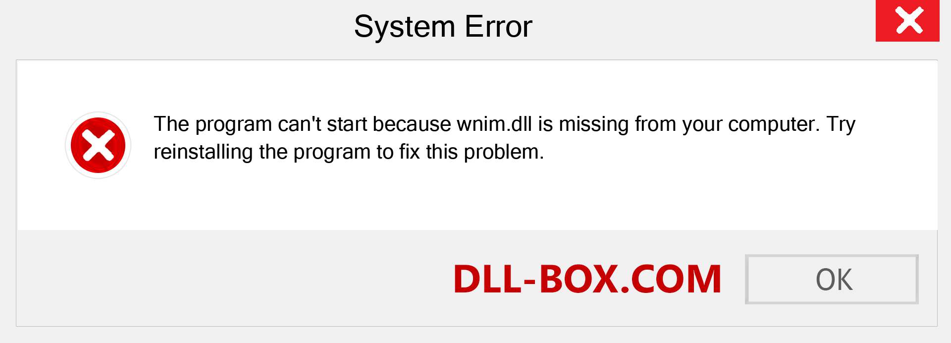  wnim.dll file is missing?. Download for Windows 7, 8, 10 - Fix  wnim dll Missing Error on Windows, photos, images